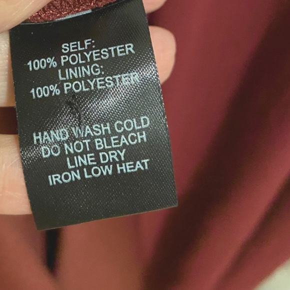 LULUS All My Life Maxi Dress Burgundy Long Sleeve Deep V Plunge Front High Slit - Picture 12 of 16